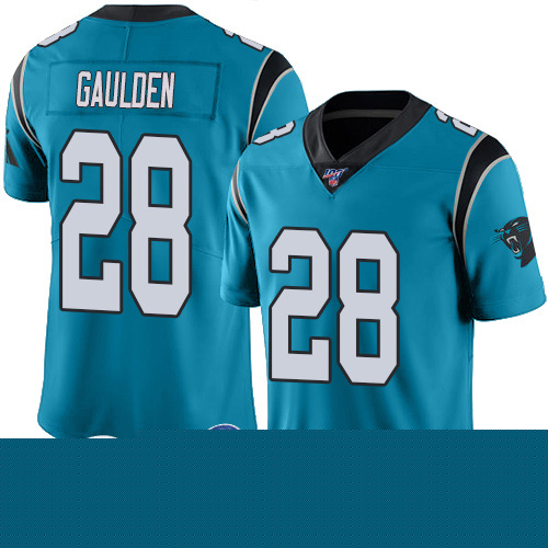 Carolina Panthers Limited Blue Youth Rashaan Gaulden Jersey NFL Football #28 100th Season Rush Vapor Untouchable